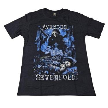 Imagem de Camiseta Avenged Sevenfold A7X Blusa Banda Rock Hcd712, Preto, G
