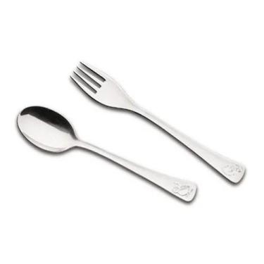 Imagem de Conjunto De Talheres Infantil 2 Pçs Aço Inox Colher E Garfo - Wincy