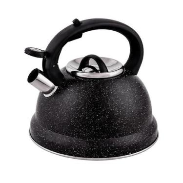 Imagem de Chaleira Com Apito Linha Roma Preto Marble 2,7L 4875514 Brinox