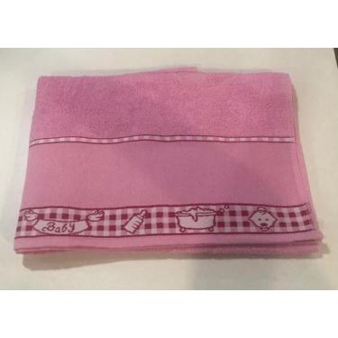 Imagem de Toalha de banho Infantil Ponto Cruz Feminina baby rosa - 02 peças - Be