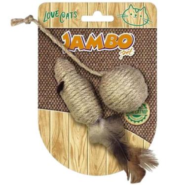 Imagem de Brinquedo para Gatos Ratinho Bolinha Jambo Pet
