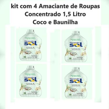 Imagem de Kit com 2 Amaciante Roupa Concentrado Coco e Baunilha 1,5 Lt - Girando