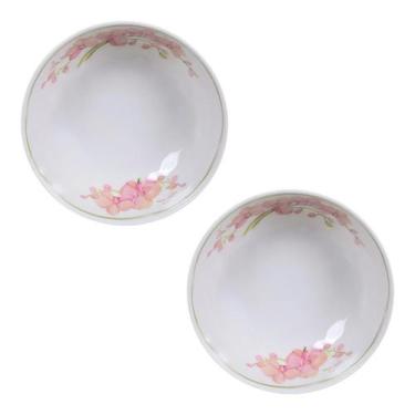 Imagem de Jogo 2 Tigelas Cumbuca Bowl Melamina 650ml Floral Orquídeas - Florarte