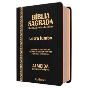 Imagem de Bíblia Sagrada - Jumbo Luxo Preta ARC - João Ferreira de Almeida - Har