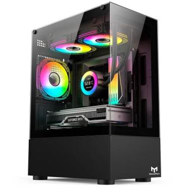 Imagem de Gabinete Micro-ATX Gamer Stellar Mini MetalRed M8 Sem Fans - Preto
