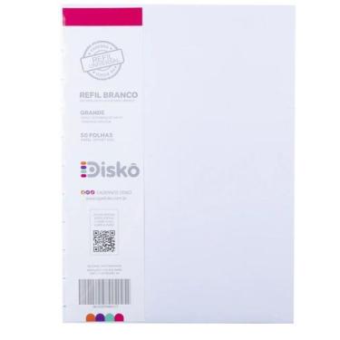 Imagem de Refil Caderno Disco C/ 50Fls Sem Pauta Grande Diskô - DISKO