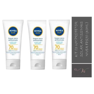 Imagem de KIT 03 un Protetor Solar Facial Nivea Sun Toque Seco 70FPS (40ml)
