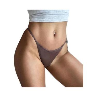 Imagem de Calcinhas Tanga De Cintura Baixa Com Estampa De Leopardo Para Meninas,