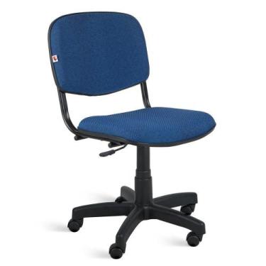 Imagem de Cadeira Executiva Giratória Tecido Azul Com Preto Quartzo - Ideaflex