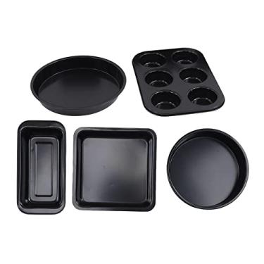 Imagem de Conjunto de assadeiras, kit de assadeira fácil de desmoldar profissional para economia de espaço para cozinha para casa Preto