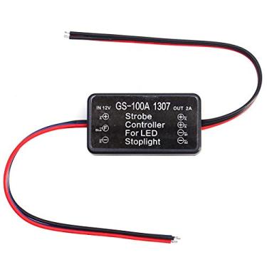 Imagem de Controlador estroboscópico de 12 V para holofotes de LED, veículo Keenso GS-100A 1307, luz de parada de freio LED, módulo de flash estroboscópico, controlador AP