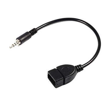 Imagem de Acogedor Cabo adaptador conversor de áudio macho de 3,5 mm para USB 2.0 tipo A fêmea OTG, comprimento de 20 cm