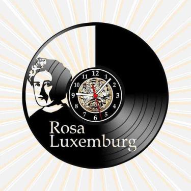 Imagem de Relógio Parede Rosa Luxemburgo Filosofia Vinil Lp Arte Retrô - Lp Ilus