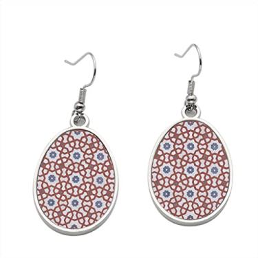 Imagem de Brinco padrão 2 – Brincos pendentes para meninas – Presente de festa de aniversário dos namorados, Metal, Sem pedras preciosas