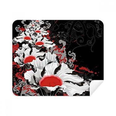 Imagem de Pano de limpeza para pintura de peônia de flores, 2 peças, tecido de camurça
