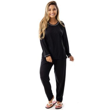 Imagem de Pijama Confort Longo em Malha Suave Lisa | 177