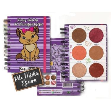 Imagem de Caderneta Diário De Maquiagem (Blush, Sombra) Medium Safira