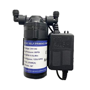 Imagem de ZTBH Bomba de impulsionador de aço inoxidável Bombas de jato de gramado Bomba de água silenciosa CC 24V, pulverizador de jardim estável para animais de estimação de répteis Nebulizador e Sistema de resfriamento de névoa de pátio para jardim doméstico Irrigação por transporte de água