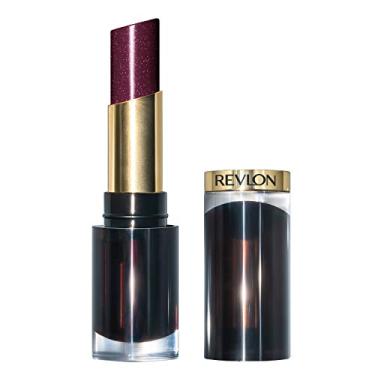 Imagem de Batom REVLON Super Lustrous Glass Shine, Cor de Lábio Hidratante Impecável com Aloe, Ácido Hialurônico e Quartzo Rosa, Cereja Negra (012), 0,15 oz