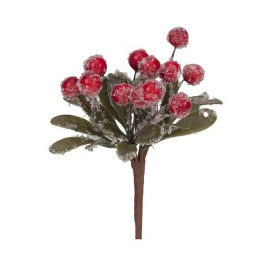 Imagem de Pick Natalino C/folhas/frutas Vd/vm 1un 13x10x10cm 1023023