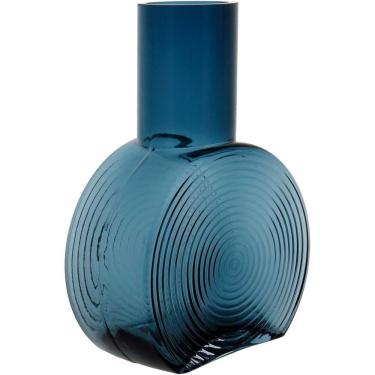 Imagem de SANVICTOR GARRAFA DECORATIVA 23x16x8cm VIDRO AZUL