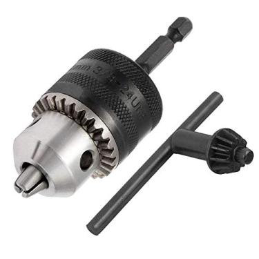 Imagem de Eyech Adaptador de mandril de furadeira de 0,6 – 6,5 mm Hex Hank 1/4" para conversão de acionador de impacto, mandril elétrico, brocas