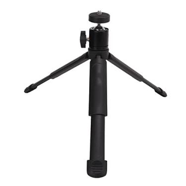 Imagem de Mini tripé, liga de alumínio portátil 2 seções retrátil selfie stick handheld tripé de mesa, para fotografia ao ar livre transmissão ao vivo vlog gravação de vídeo
