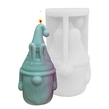 Imagem de vela silicone gnomos 3D, resina feito à mão cera aroma para fabricação velas faça você mesmo artesanato sabão cera abelha chocolate