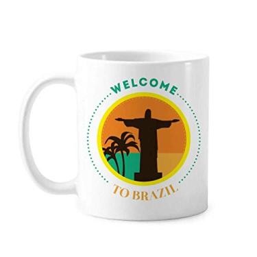 Imagem de Mount Corcovado Brazil Elemento Cultural Caneca Cerâmica Café Porcelana Utensílios de Mesa