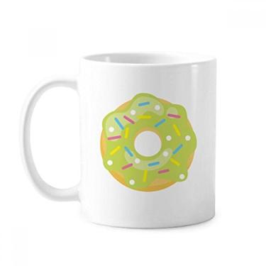 Imagem de Caneca de sobremesa de comida doce de cerâmica rosquinha verde cerâmica xícara de porcelana de café louça