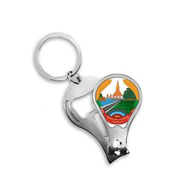 Imagem de Chaveiro abridor de cortador de unhas com emblema nacional da Ásia do Laos