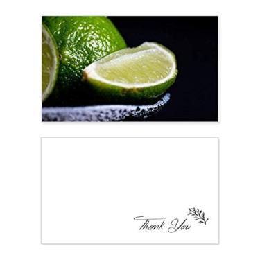 Imagem de Cartão de agradecimento de frutas frescas verde limão cartão de aniversário saudação de casamento