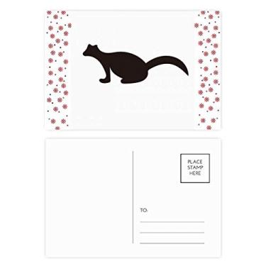 Imagem de Polecat Black Polecat Cartão postal de celebração de flores de Natal de Natal