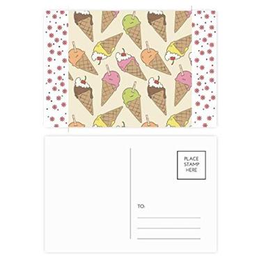 Imagem de Cartão postal para comemoração de flores de Natal sorvete de cereja e chocolate, cartão postal de bênção