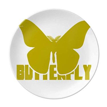 Imagem de Prato decorativo de porcelana para salver e salver de insetos, medos, animais, borboletas