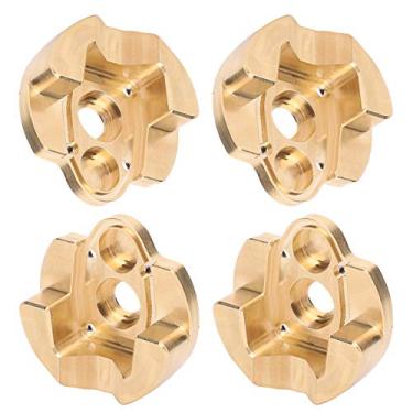 Imagem de VGEBY 4PCS Counterweight RC Gear Cover, Heavy Duty Brass Steering Knuckle Portal Cover Counterweight Accessory Fit for SCX10 III 1/10 Remote Control Car Car Model Accessory