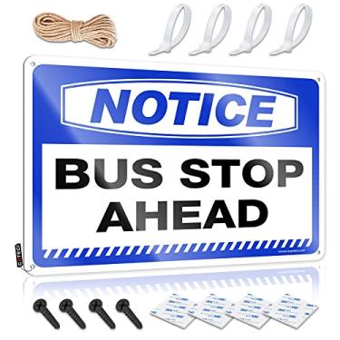 Imagem de Thc Tin Sign Notice Bus Stop Ahead Placa de Lata Placas de Café Engraçadas Decoração de Caverna Masculina e Acessórios (Tamanho : 20X30cm)