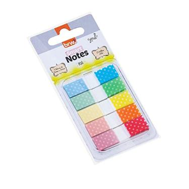 Imagem de Marcador de Páginas Adesivo, Brw, FL0010, Smart Notes, Poá, 5 Cores, 25 Folhas Cada