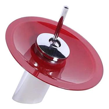 Imagem de Torneira Cascata Baixa Glass Prizi Vermelha