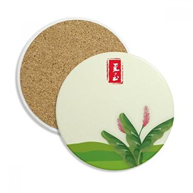 Imagem de Caneca circular de junho Solstice Twenty Four Solar Term Porta-copos Caneca de proteção de mesa Pedra absorvente