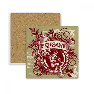 Imagem de Danger Child Religon Music Pattern Quadrado Porta-copos Caneca Suporte Subplaca Pedra de Isolamento