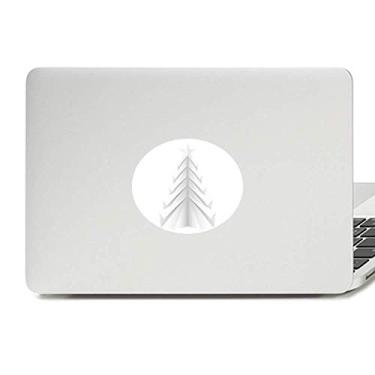 Imagem de Adesivo branco abstrato árvore de Natal origami vinil emblema gráfico laptop adesivo adesivo notebook