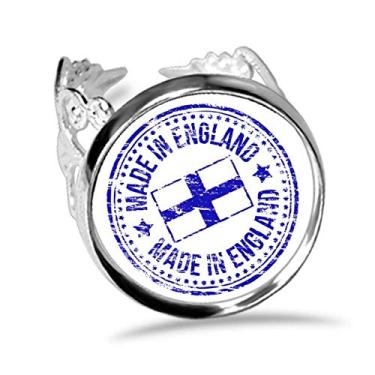 Imagem de DIYthinker Anel de noivado ajustável com a bandeira do marco da Inglaterra, feito no Reino Unido