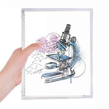 Imagem de Caderno de microscópio Chemistry Kowledge com folhas soltas e diário recarregável