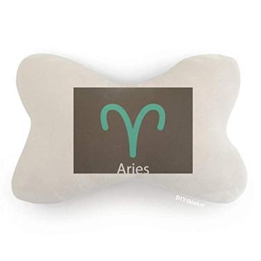 Imagem de DIYthinker Março, abril, padrão de constelação Áries para carro, decoração de pescoço, almofada para apoio de cabeça