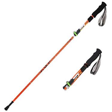 Imagem de N/H Bastões de caminhada ajustáveis de alumínio 7075, bastões de caminhada com sistema de trava rápida, telescópico, dobrável, ultraleve para caminhadas, acampamento