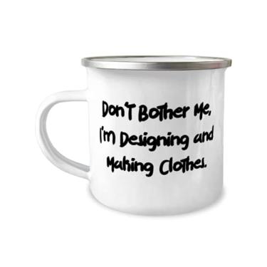 Imagem de Caneca Don't Inther Me, I'm Designing and 340 g, design e fabricação de roupas, presentes motivacionais para desenhar e fazer roupas