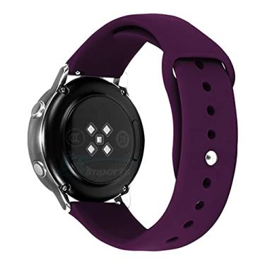 Imagem de Pulseira 20mm Sport Lisa LTimports, compativel com Galaxy Watch 3 41mm, Galaxy Active 2 44mm, Active 40mm, Galaxy Watch 42mm, GTS 2/3/4, BIP 2/3/S/L (Violeta)