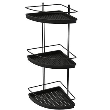 Imagem de Porta Shampoo Triplo de Canto, Preto, Stolf