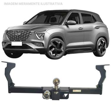 Imagem de Engate Reboque Rabicho Removivel Creta 2023 2 Escapes 1000Kg